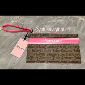 Juicy Couture Gothic Logo Stripe Wristlet